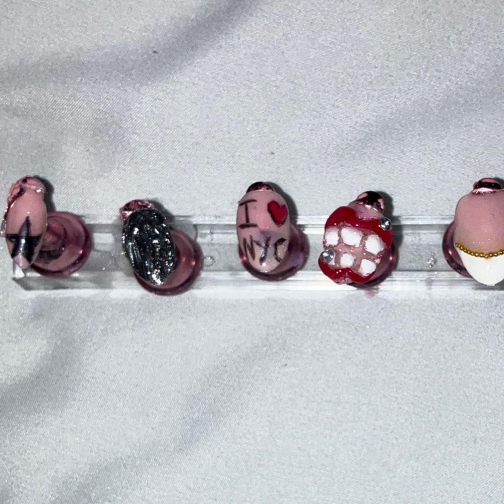 Y2K nails short almond for sale for 15 dollars